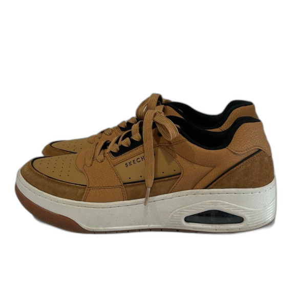 Skechers Street Uni Court Sneaker Shoes Men’s Size 10.5 Color WSK Tan Leather - Picture 3 of 12